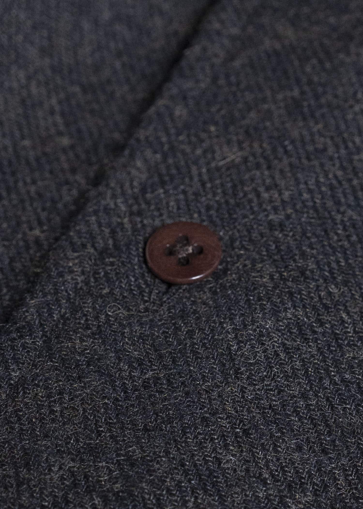 Gorsch #14 2ND-SH03 Brushed Linen Wool Collar Wide Shirt Chacoal