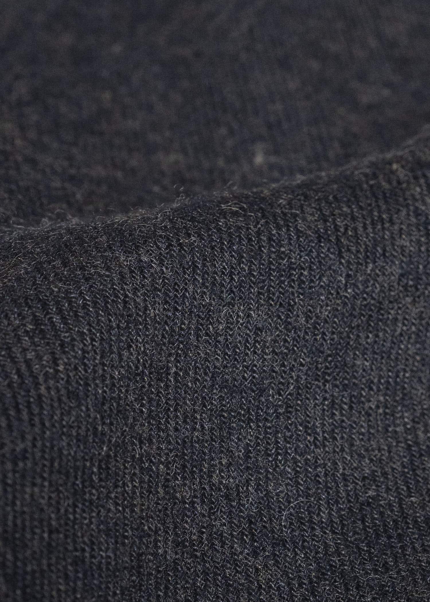 Gorsch #14 2ND-SH03 Brushed Linen Wool Collar Wide Shirt Chacoal