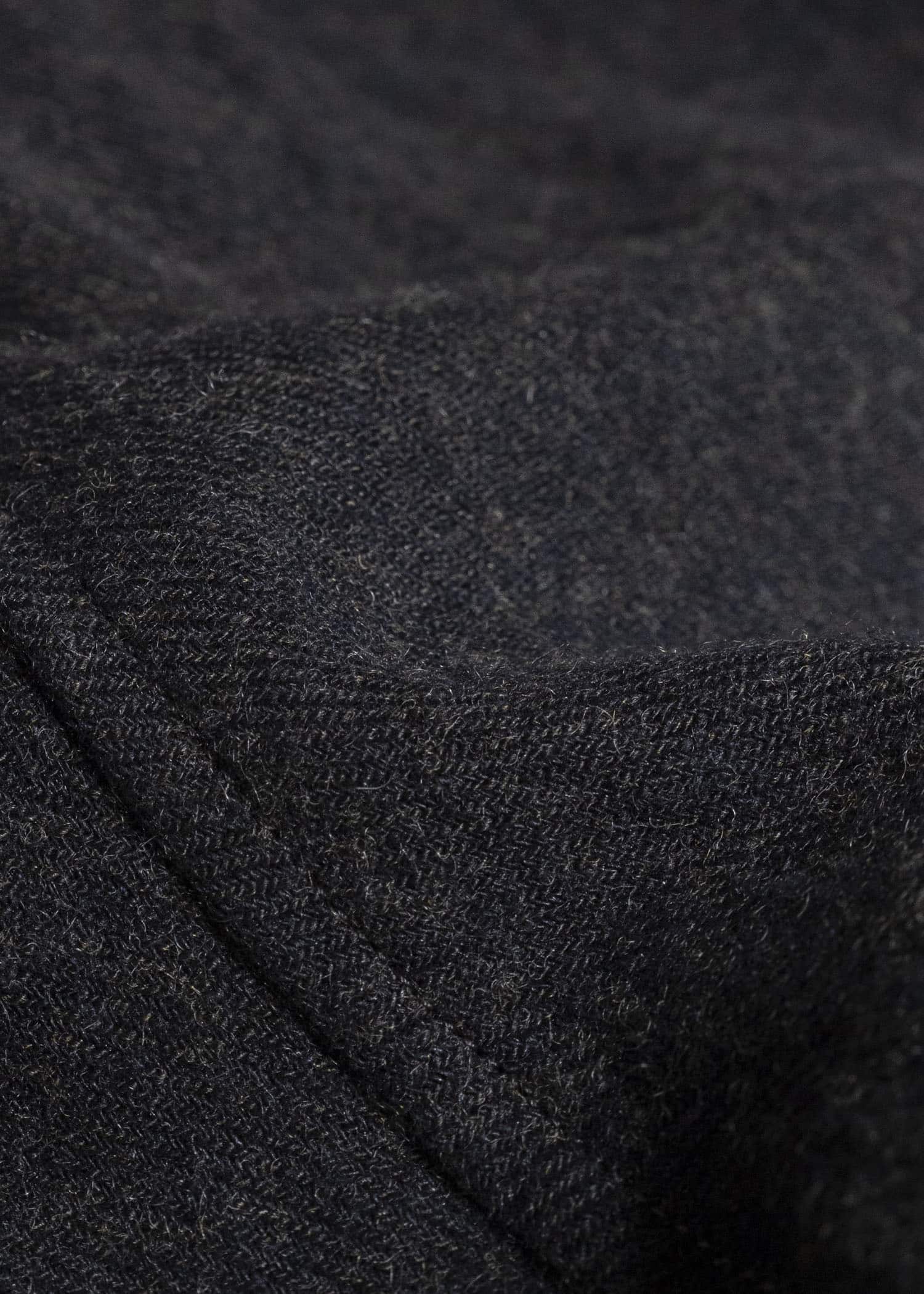 Gorsch #14 2ND-TR03-LIWO Brushed Ramie Linen Wool Easy Trousers Chacoal