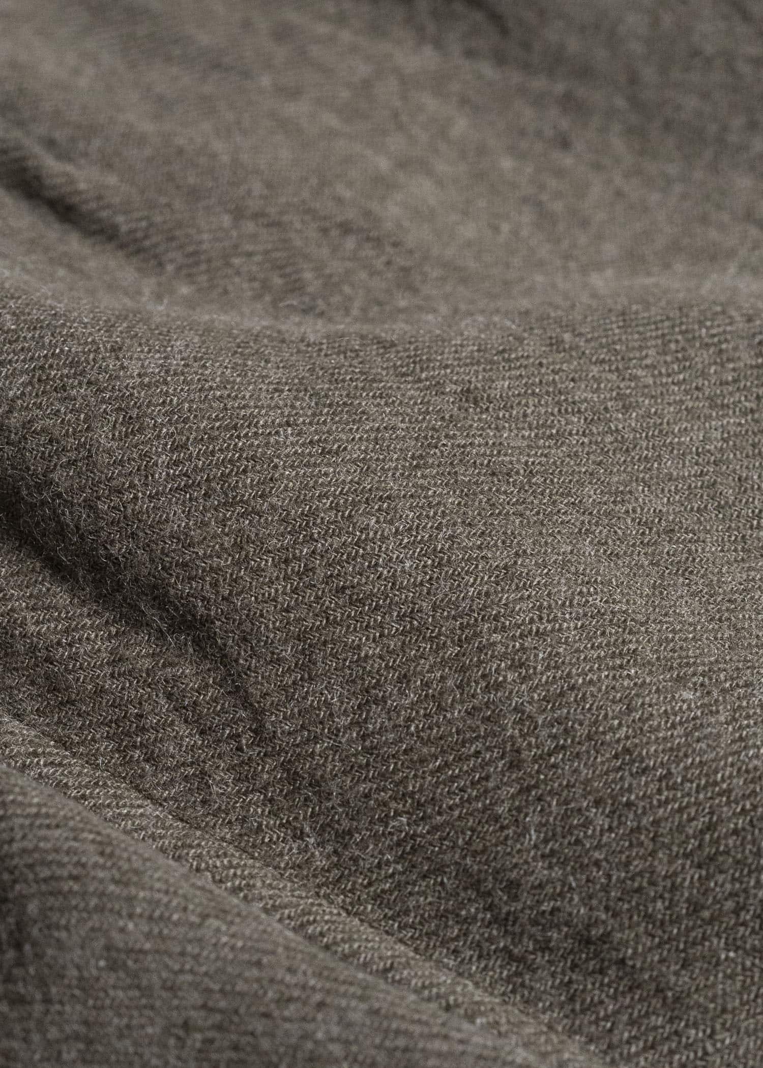 Gorsch #14 2ND-TR03-LIWO Brushed Ramie Linen Wool Easy Trousers Khaki