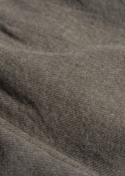 Gorsch #14 2ND-TR03-LIWO Brushed Ramie Linen Wool Easy Trousers Khaki