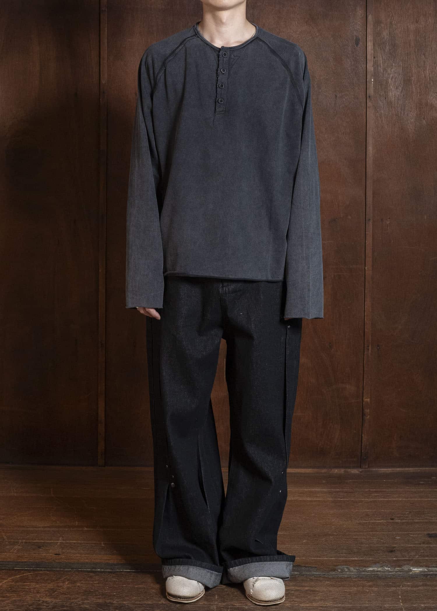 Professor.E HENLEY LS COLD DYED GREY 26SS-PE-TTL-01