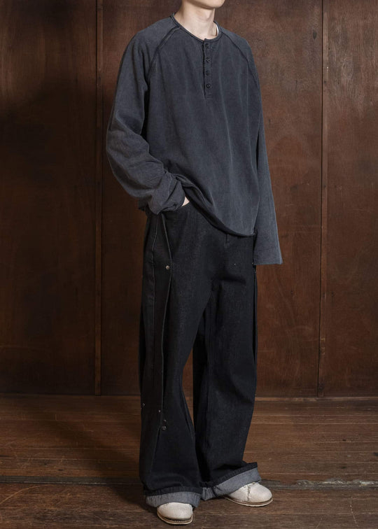 Professor.E HENLEY LS COLD DYED GREY 26SS-PE-TTL-01