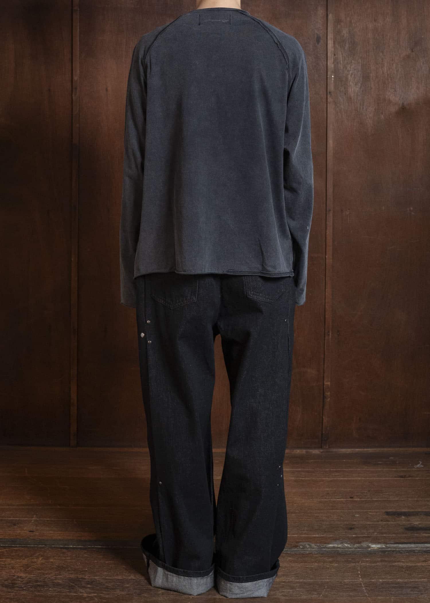 Professor.E HENLEY LS COLD DYED GREY 26SS-PE-TTL-01