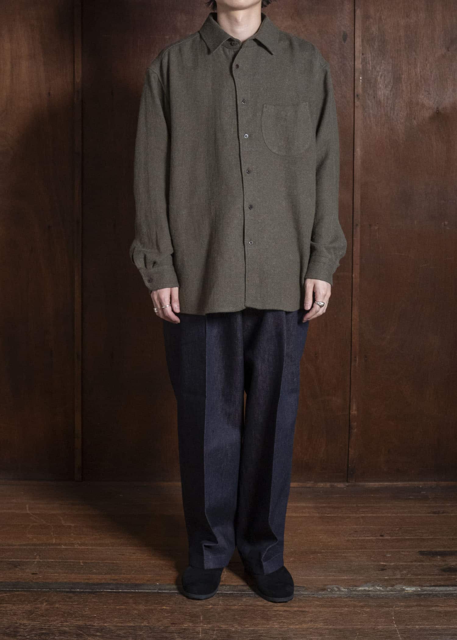 Gorsch #14 2ND-TR01-DNM Kakishibu Denim Two Tack Trousers Kakishibu