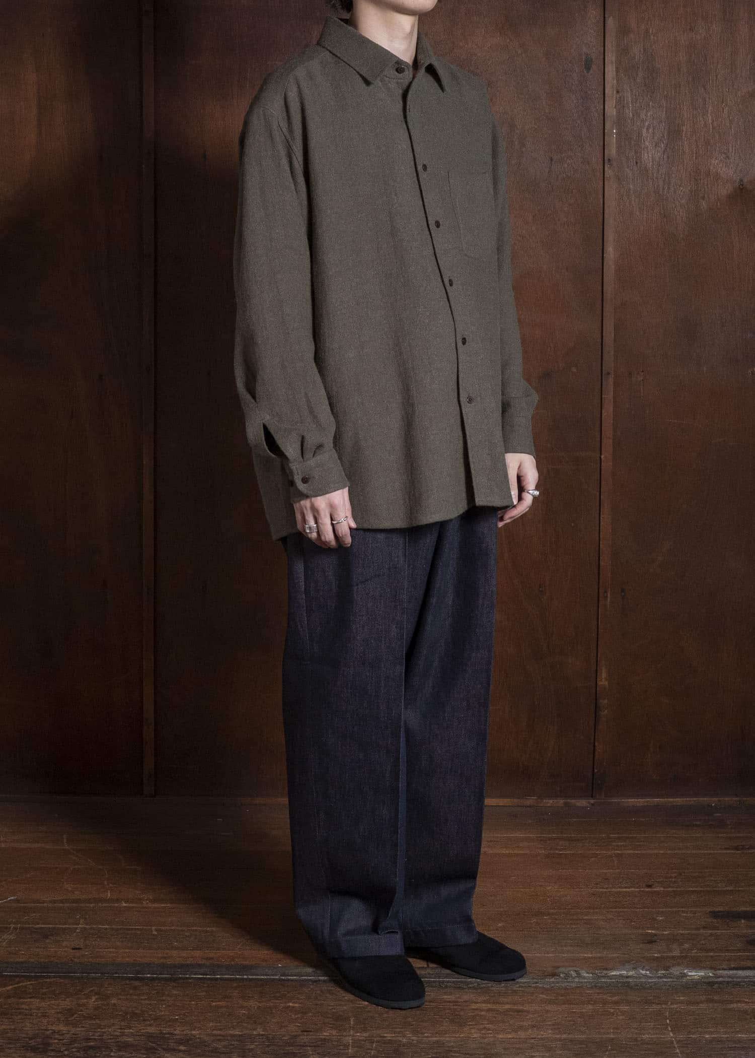 Gorsch #14 2ND-TR01-DNM Kakishibu Denim Two Tack Trousers Kakishibu