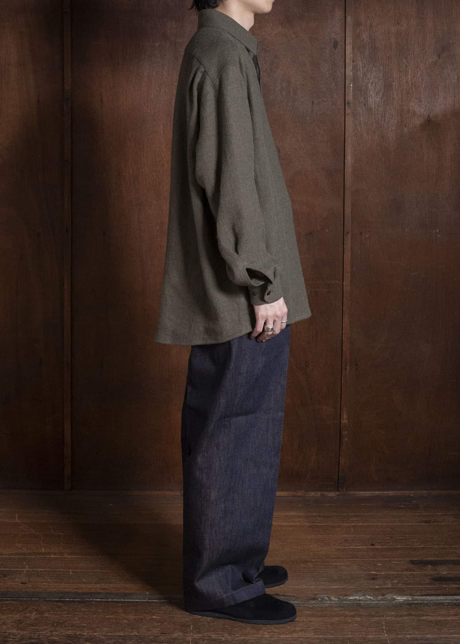 Gorsch #14 2ND-TR01-DNM Kakishibu Denim Two Tack Trousers Kakishibu