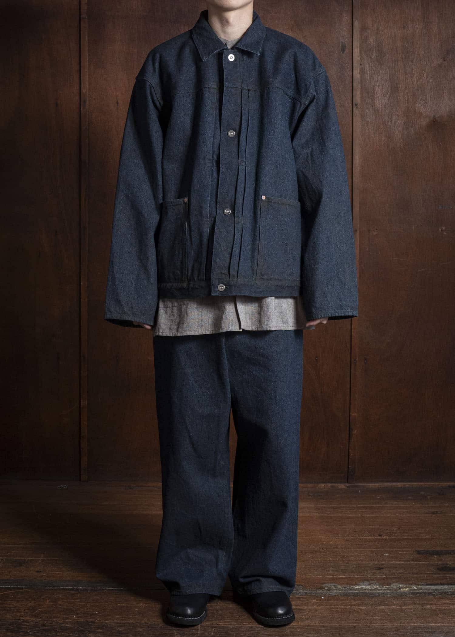 YOKO SAKAMOTO Pleats Jacket YS-25AW-47 YELLOW OCHRE