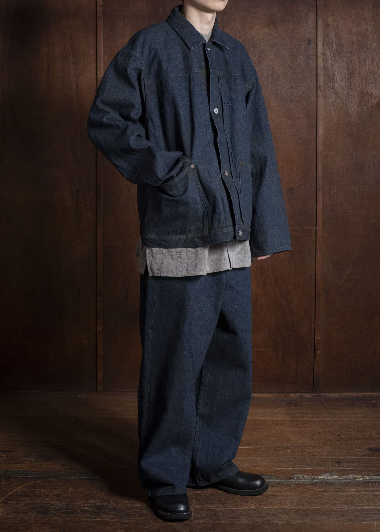 YOKO SAKAMOTO Pleats Jacket YS-25AW-47 YELLOW OCHRE