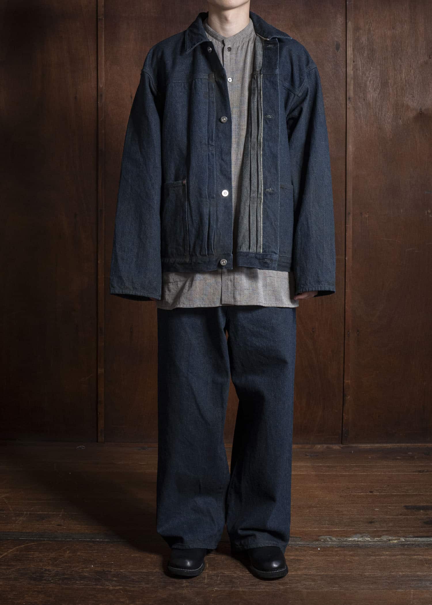 YOKO SAKAMOTO Pleats Jacket YS-25AW-47 YELLOW OCHRE