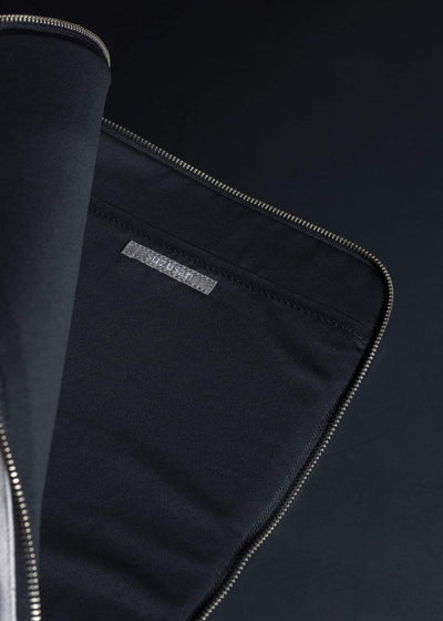 SUZUSAN 9017C-010 Organic Cotton Laptop Case 1005 Black - Ivory