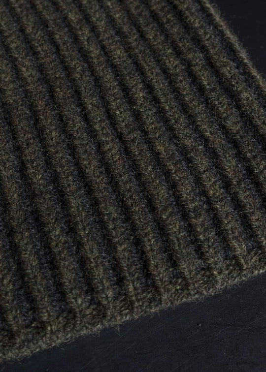 JAN-JAN VAN ESSCHE BEANIE#12 KNITTED BEANIE Superfine Wool Forest Anthracite