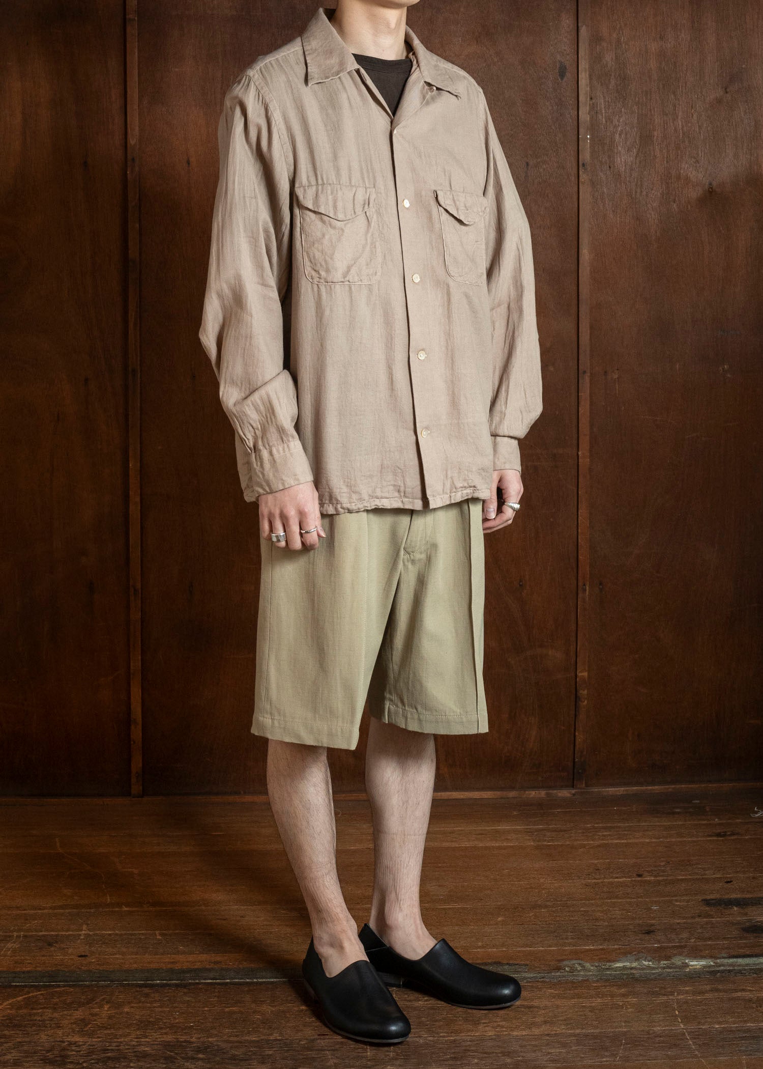 Taiga Takahashi Lot.215-Beige U.S. Army Shorts Beige