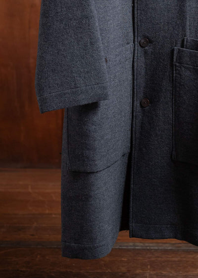 Edwina Horl Jumbo Amehurashi Coat Navy EH45C-02-01B