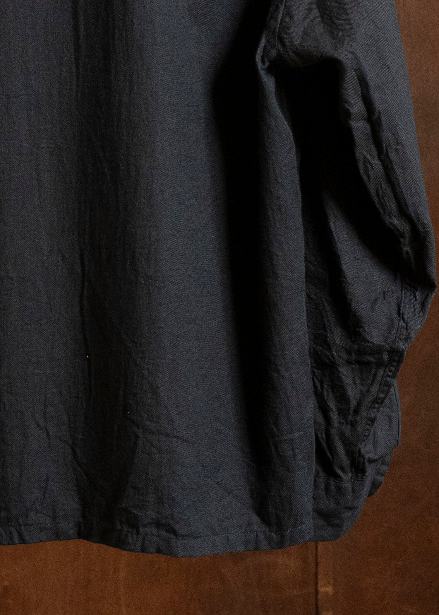 Taiga Takahashi Lot.101-Black Open Collar Shirt Black
