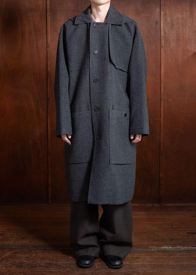 Edwina Horl Jumbo Amehurashi Coat Navy EH45C-02-01B