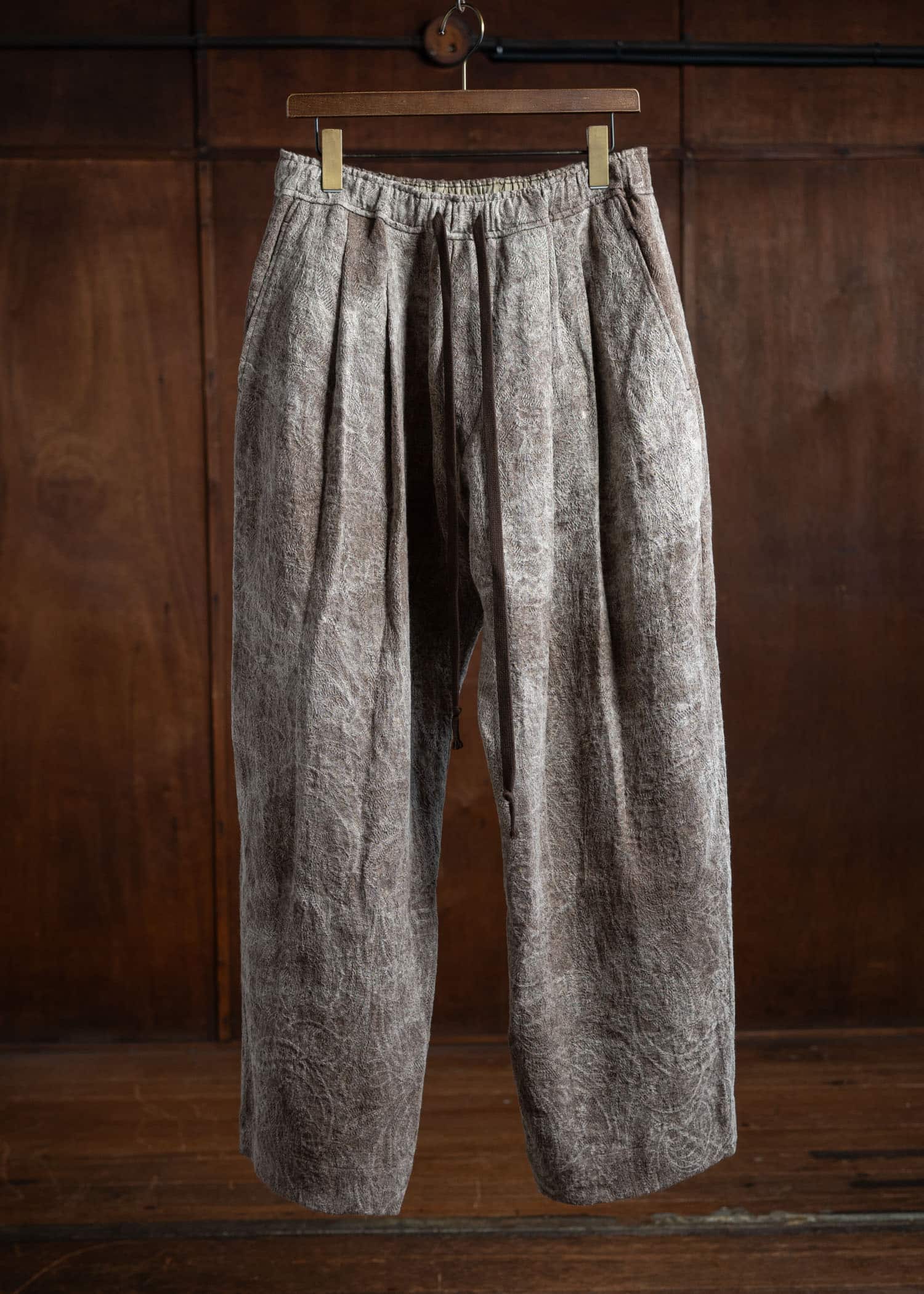 ZIGGY CHEN JACQUARD DRAWSTRING TROUSERS 0M2420513