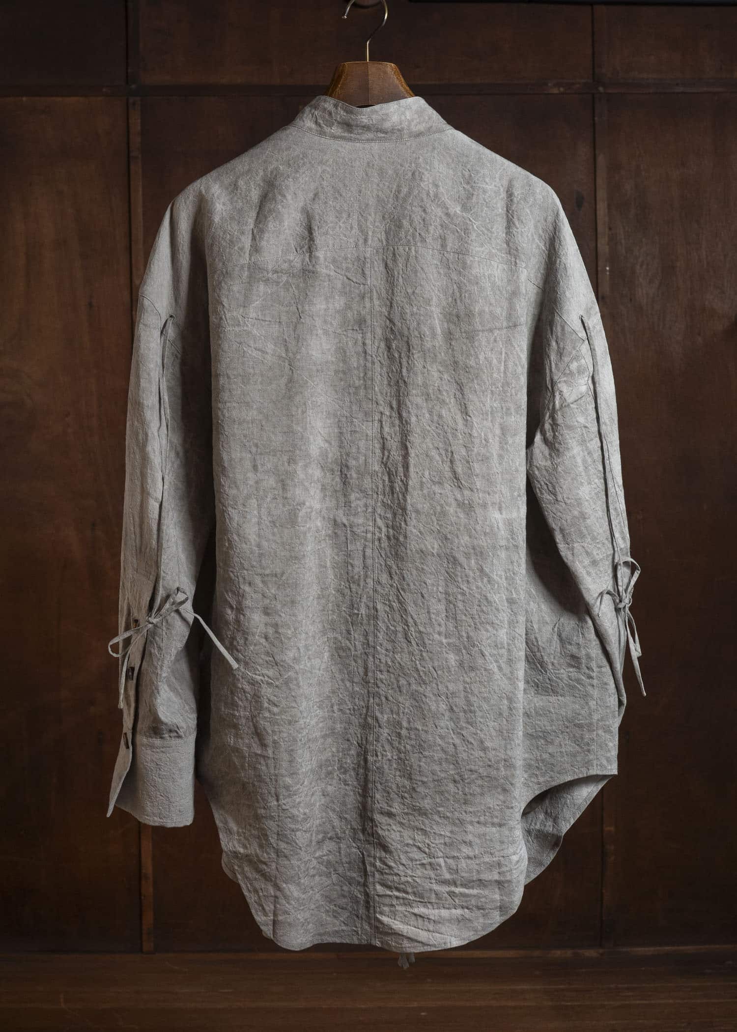 ZIGGY CHEN 0M2610731 MANDARIN COLLAR STRING SHIRT 02