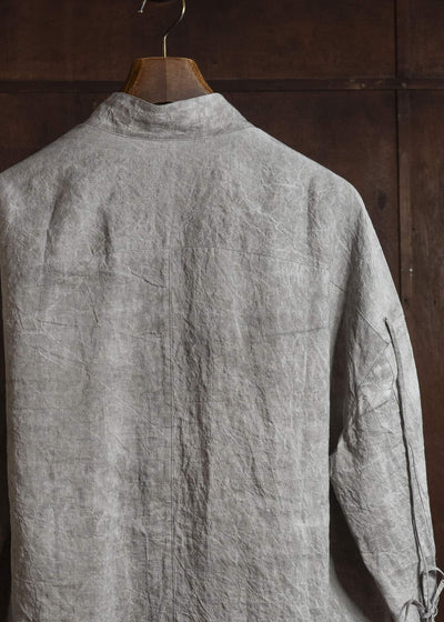 ZIGGY CHEN 0M2610731 MANDARIN COLLAR STRING SHIRT 02