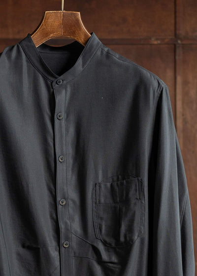 ZIGGY CHEN MANDARIN COLLAR POCKET SHIRT 0M2420712