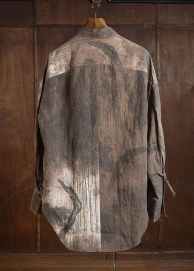 ZIGGY CHEN 0M2610748 MANDARIN COLLAR STRING SHIRT 82