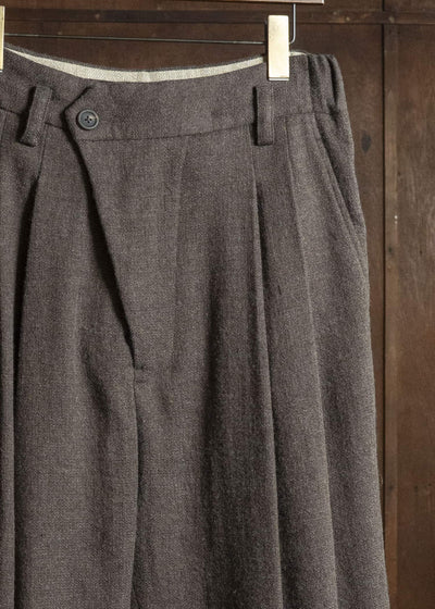 ZIGGY CHEN DROP-CROTCHED FRONT PLEAT TROUSERS 0M2630536