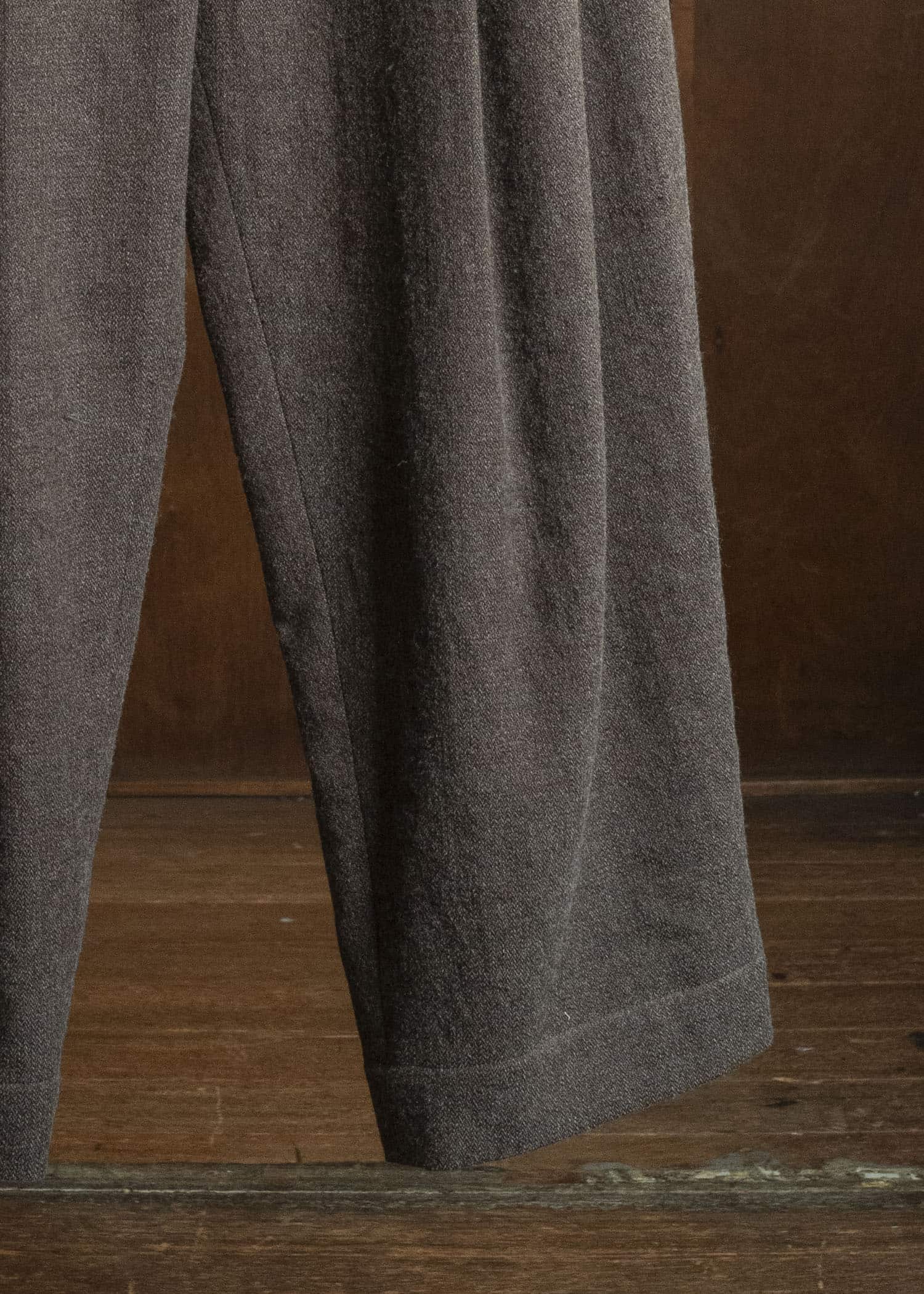 ZIGGY CHEN DROP-CROTCHED FRONT PLEAT TROUSERS 0M2630536