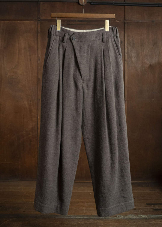 ZIGGY CHEN DROP-CROTCHED FRONT PLEAT TROUSERS 0M2630536