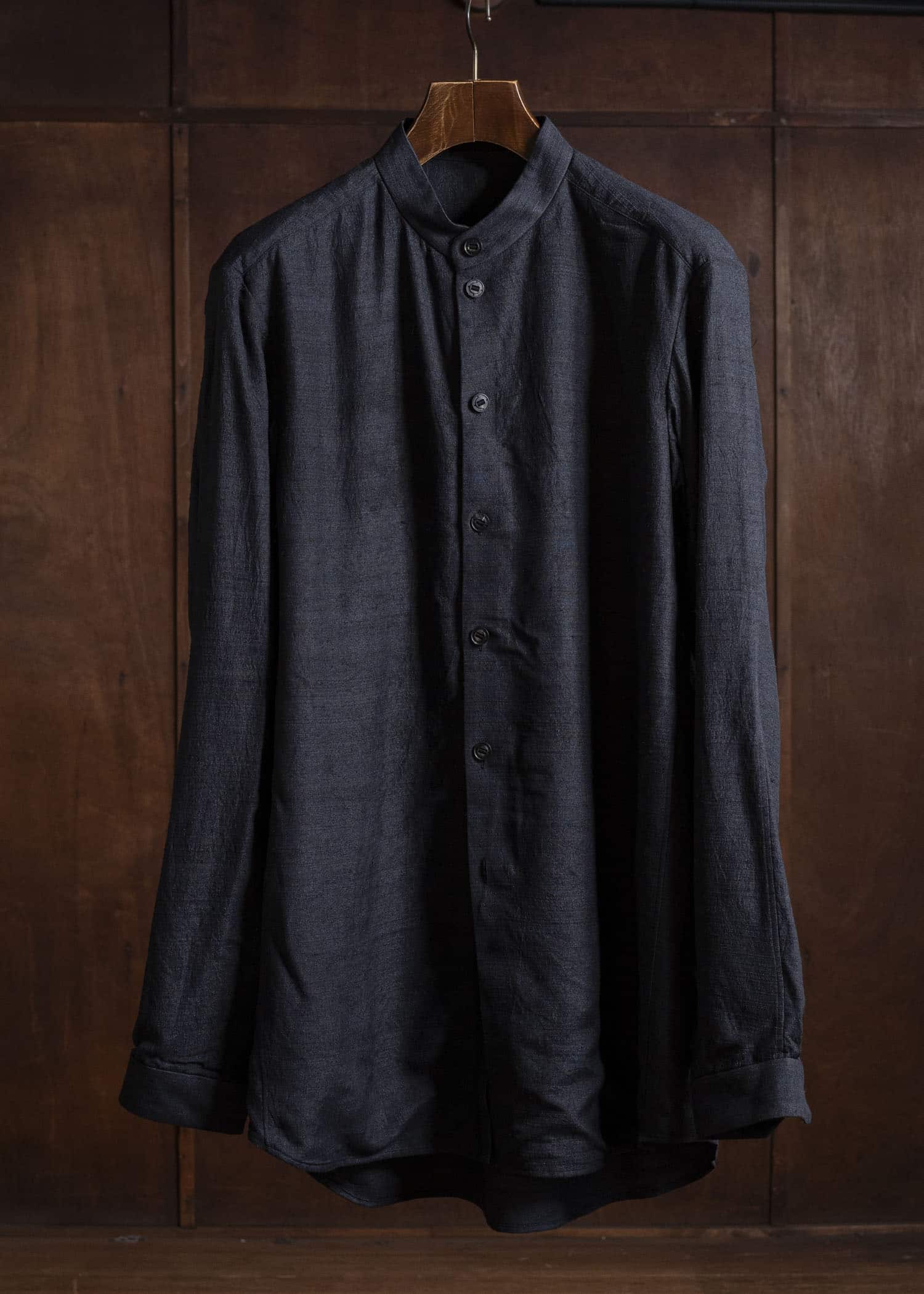 DEVOA シルクシャンタンロングスリーブシャツ