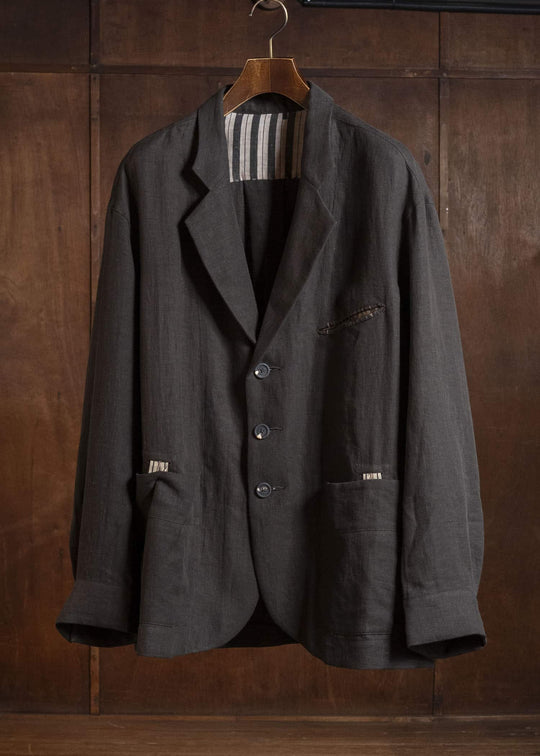 ZIGGY CHEN 0M2610925 STAND COLLAR THREE BUTTON BLAZER 85