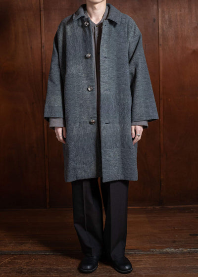 amachi. Decomposition Of Line - Coat [ × Elise Gettliffe ] Dark Gray × Green AY15-2