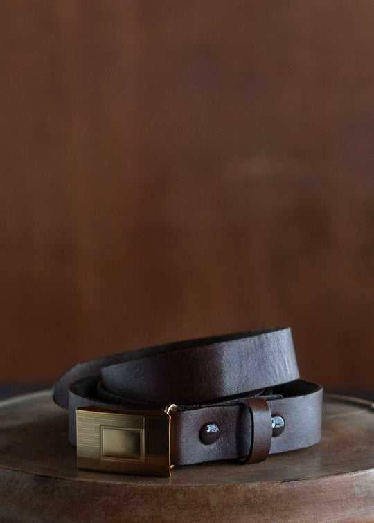 Taiga Takahashi HICKOK BELT Lot.003 Mud Dyed Brown