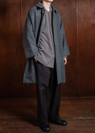 amachi. Decomposition Of Line - Coat [ × Elise Gettliffe ] Dark Gray × Green AY15-2