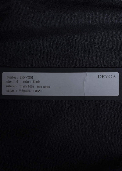 DEVOA シルクシャンタンロングスリーブシャツ