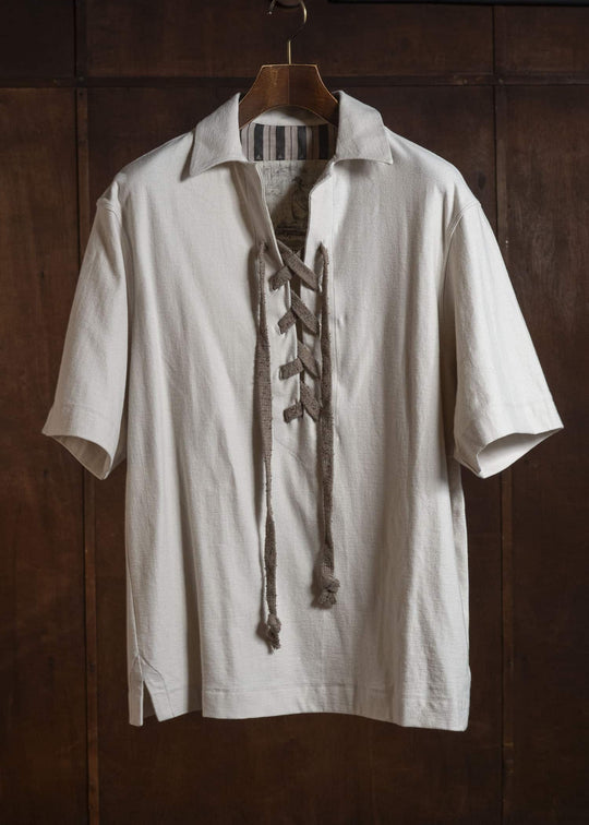 ZIGGY CHEN STRING FASTENED RUGBY T-SHIRT 0M2610213