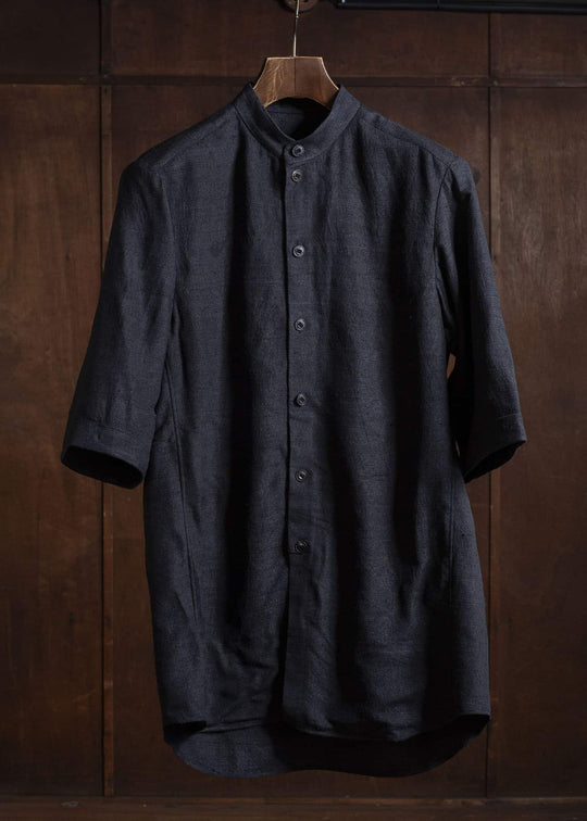 DEVOA マオカラーシルクシャンタンシャツ