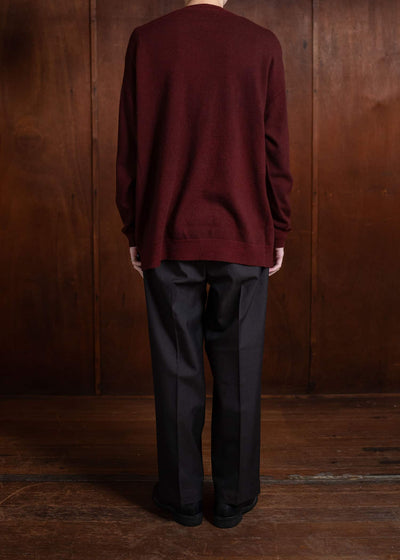 SUZUSAN Cashmere Seamless Crew Neck Wide Pullover