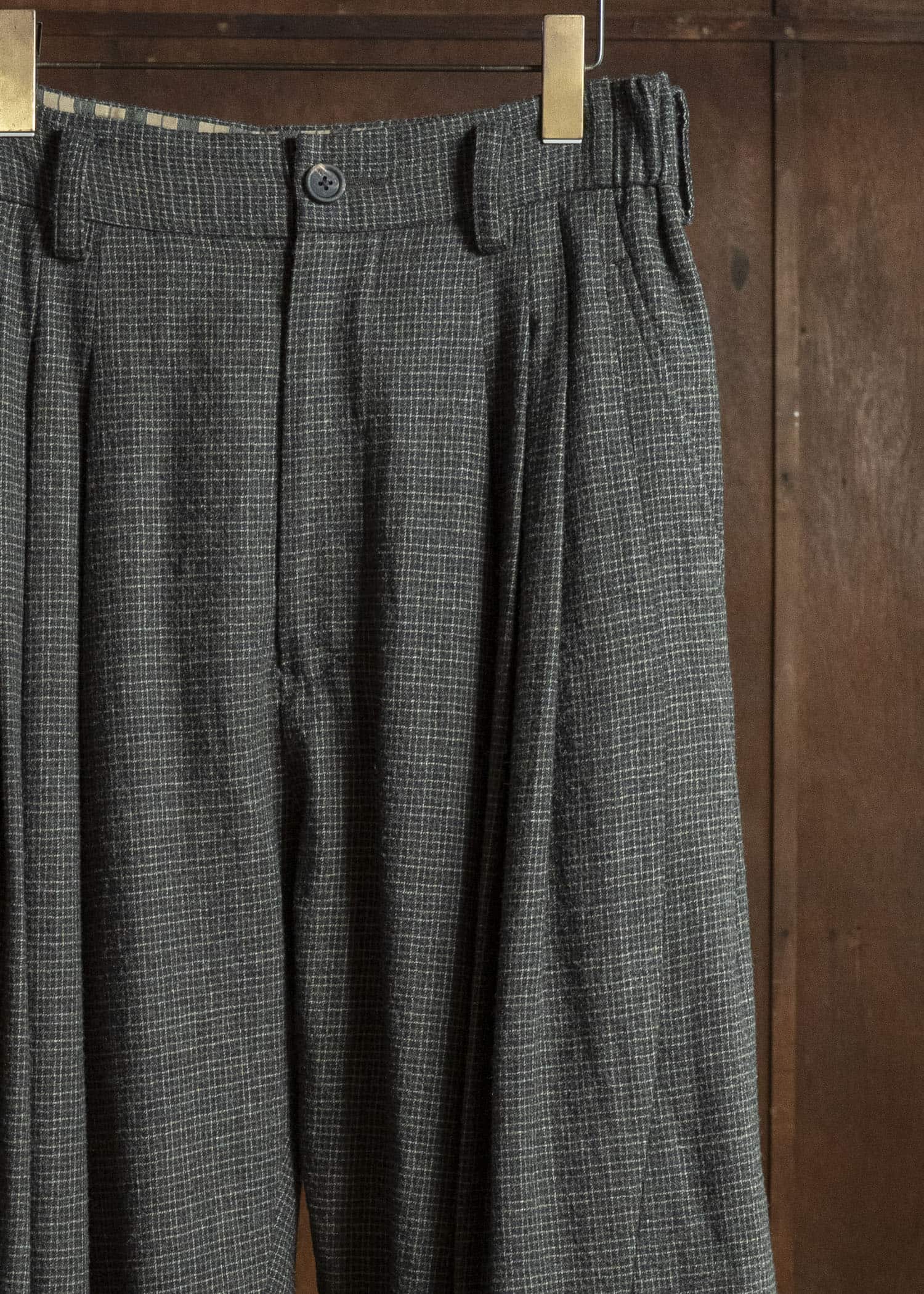ZIGGY CHEN TATTERSALL TROUSERS WITH PULL TABS 0M2630551