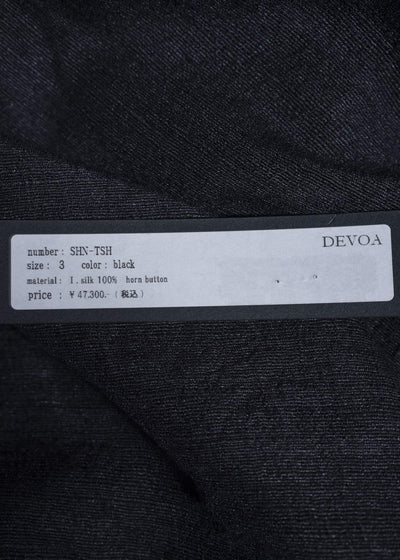 DEVOA マオカラーシルクシャンタンシャツ