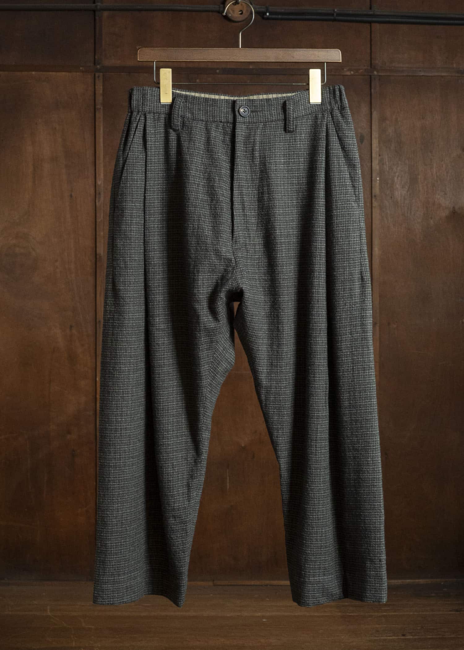 ZIGGY CHEN TATTERSALL TAPERED TROUSERS 0M2630509