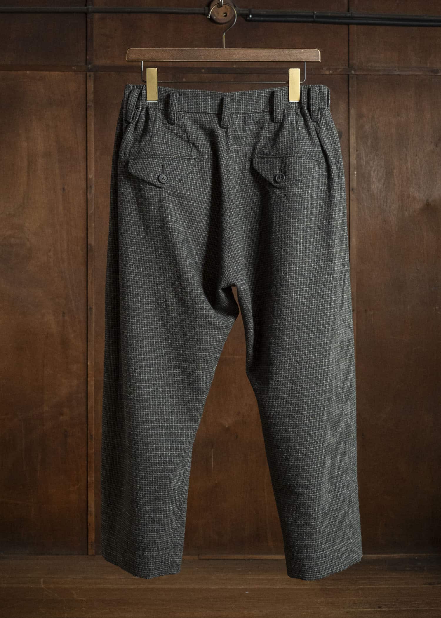 ZIGGY CHEN TATTERSALL TAPERED TROUSERS 0M2630509