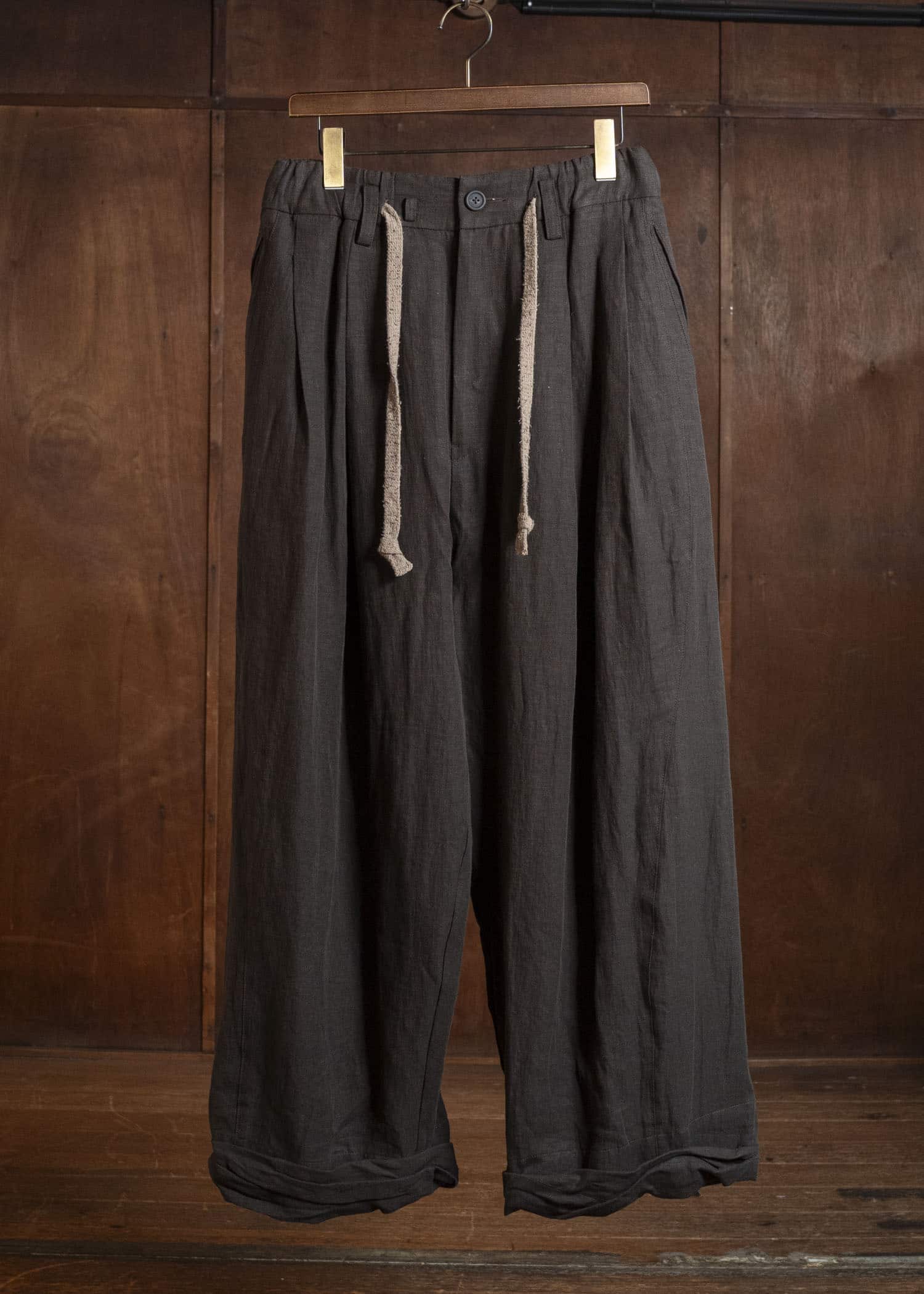 ZIGGY CHEN 0M2610536 ROLLED-UP WIDE LEG TROUSERS 85