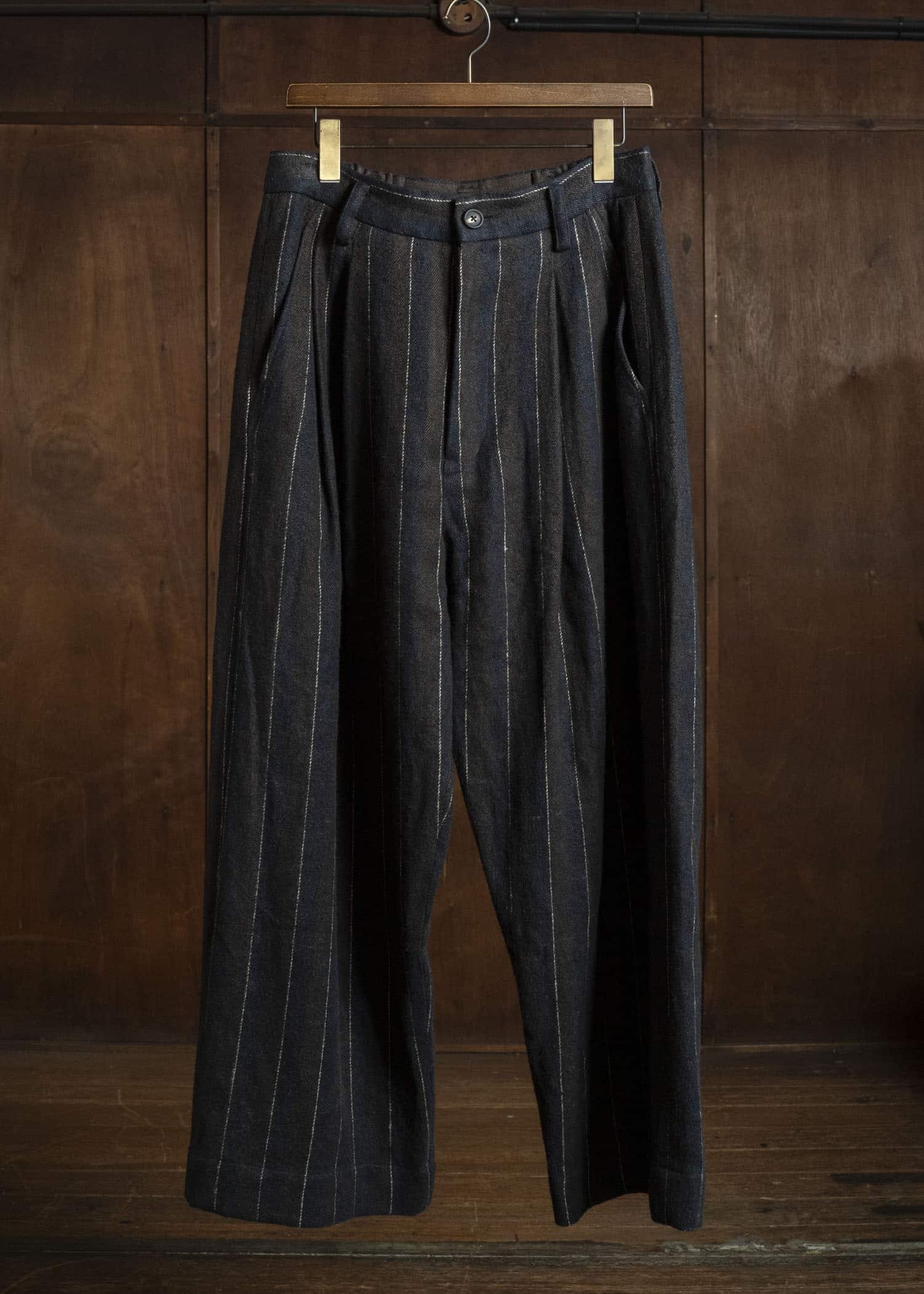 ZIGGY CHEN PLEATED WIDE-LEG TROUSERS 0M2630524