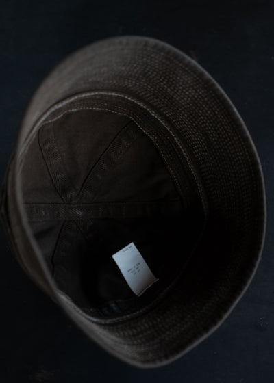 Taiga Takahashi Lot.007 US Naval Hat MUD DYED BROWN