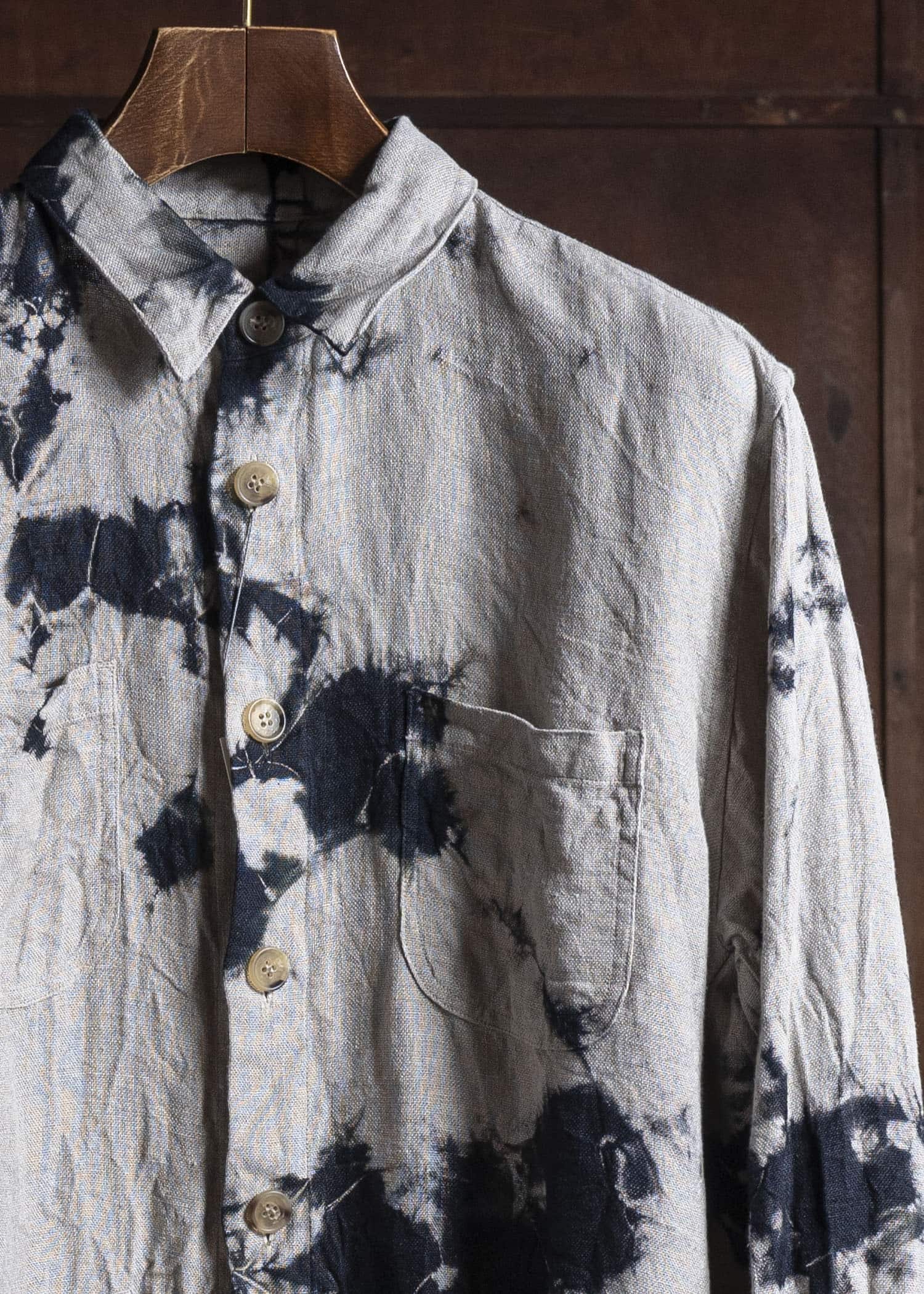 SUZUSAN 4069L-010 Linen Four Pockets Overshirt 1008 Black - Grége