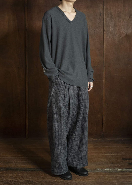 ZIGGY CHEN INTARSIA V-NECK SWEATER 0M2632002 23