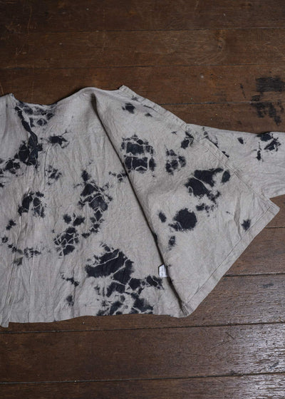 SUZUSAN 4070L-010 Linen Long Sleeve Collarless Blouse 1008 Black - Grége