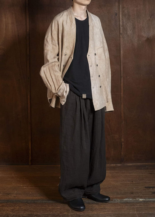 ZIGGY CHEN 0M2610710 SHAWL COLLAR DOUBLE BREASTED SHIRT 13