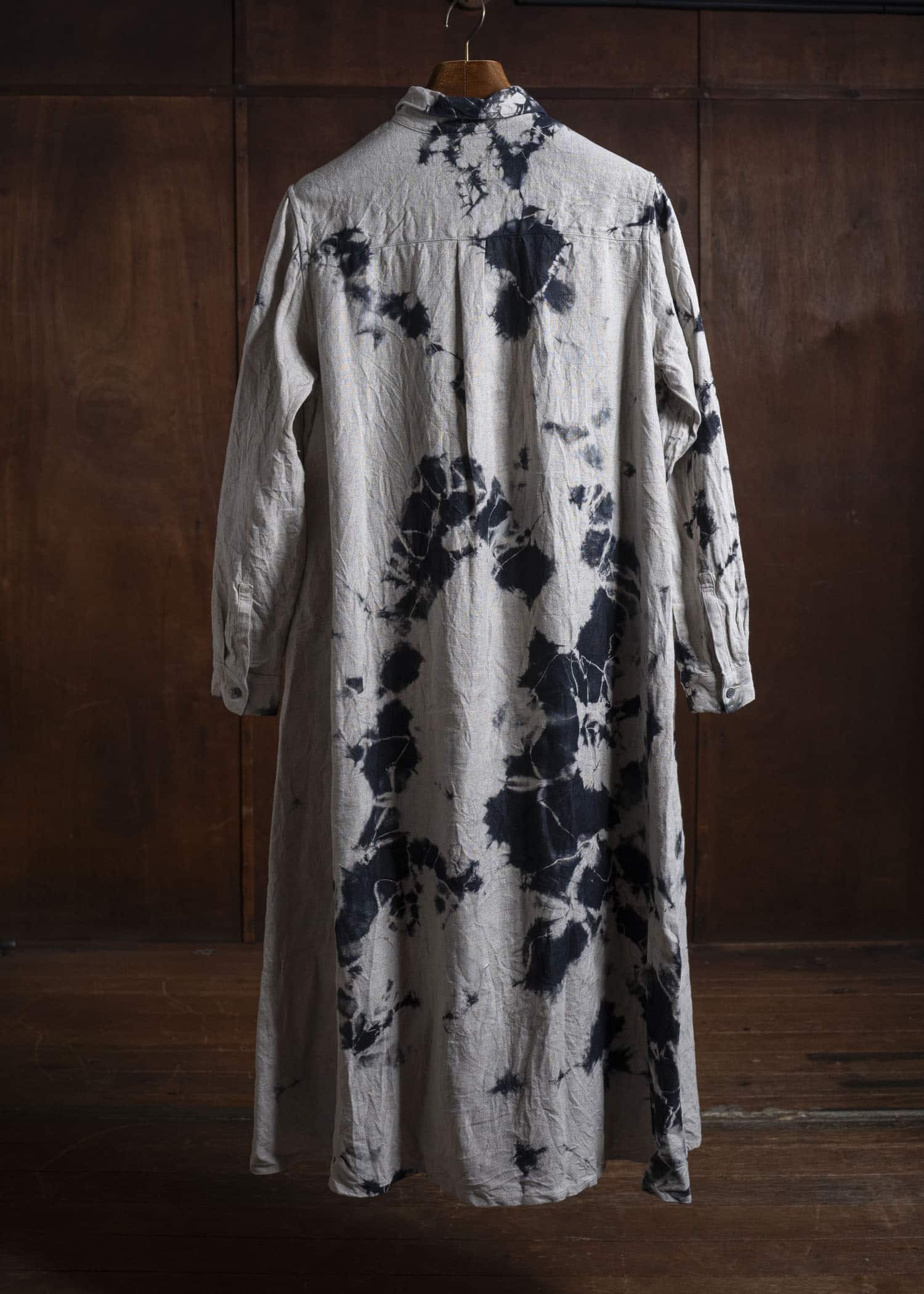 SUZUSAN 7053L-010 Linen Front Button Dress 1008 Black - Grége