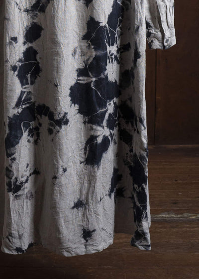 SUZUSAN 7053L-010 Linen Front Button Dress 1008 Black - Grge